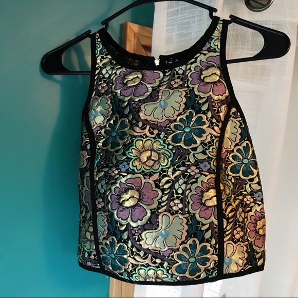 Unique Floral Outer Shell Top - Picture 1 of 7